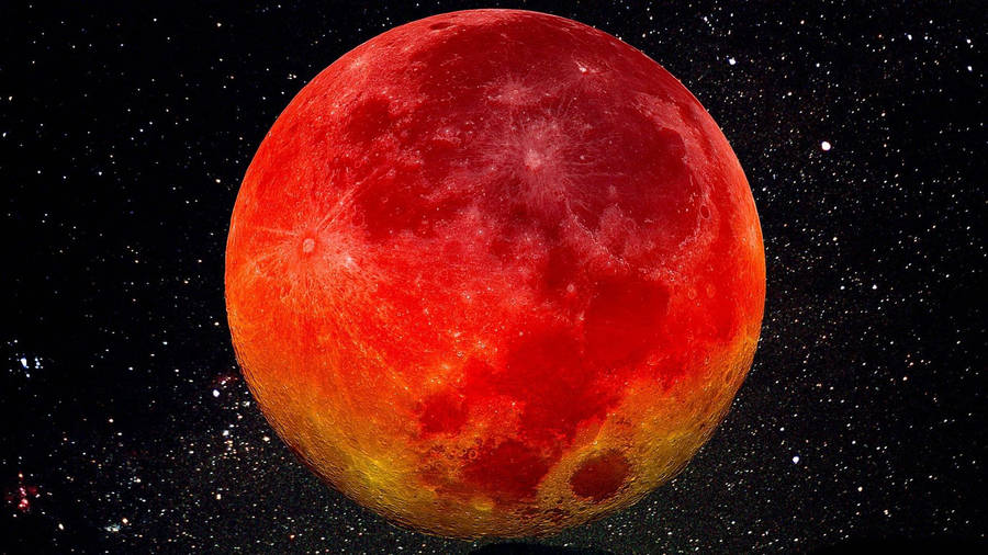 Bright Red Planet Wallpaper