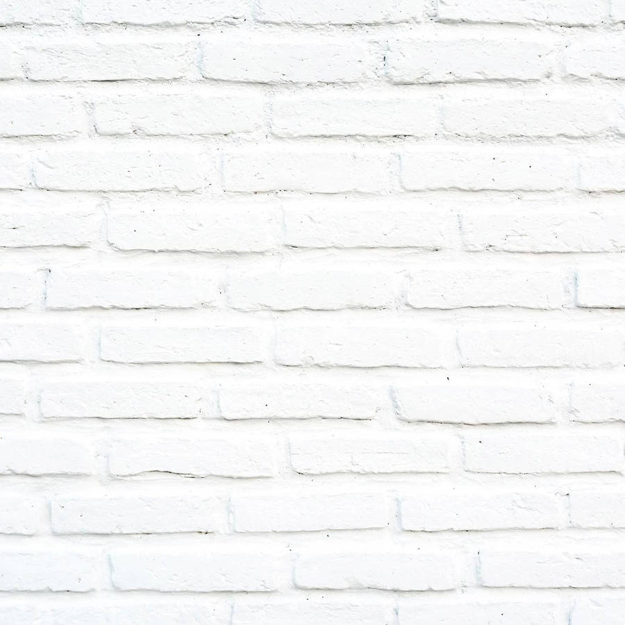 Bright White Brick Wall In Stretcher Bond Pattern Wallpaper