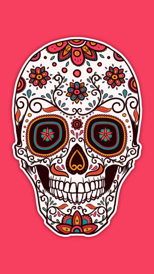 Brighten Up Your Day With A Pink Skull Wallpaper