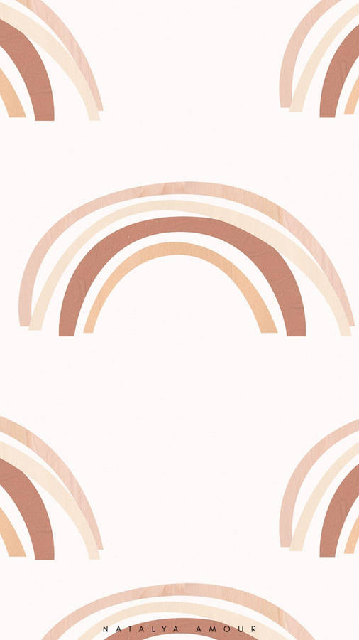 Brown Rainbows Boho Iphone Wallpaper