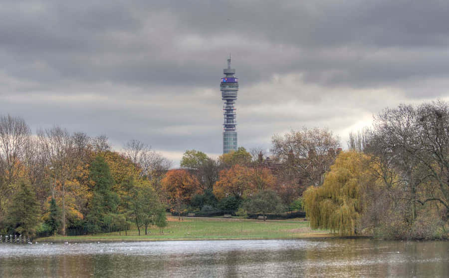 Bt Tower Beneath Cloudy Gray Sky Wallpaper