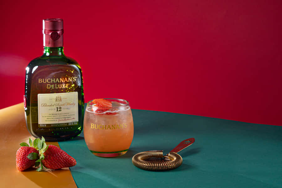 Buchanan's Deluxe Strawberry Mixed Cocktail Wallpaper