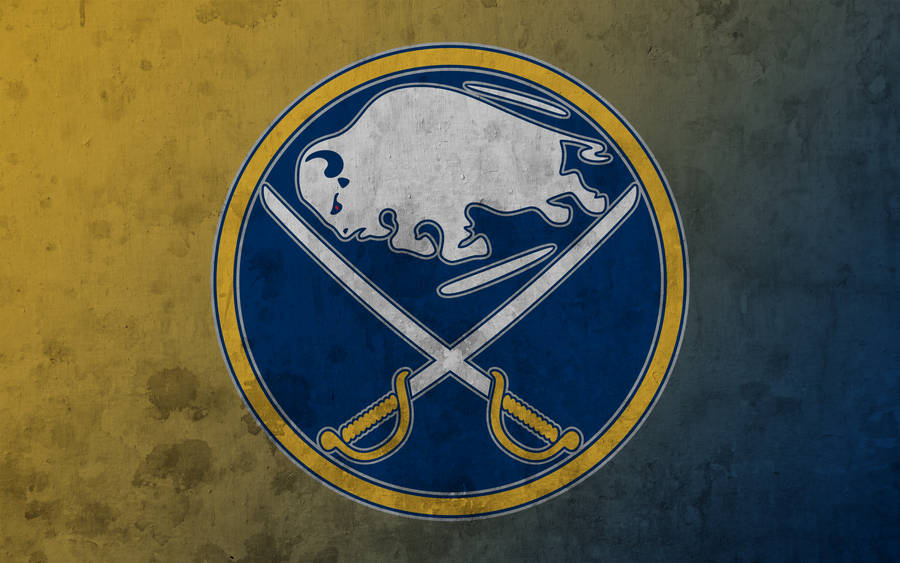 Buffalo Sabres Displaying Strength And Spirit In Rugged Blue And Yellow Wallpaper