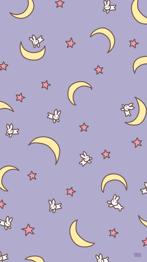 Bunny Star Moon Sailor Moon Pattern Wallpaper