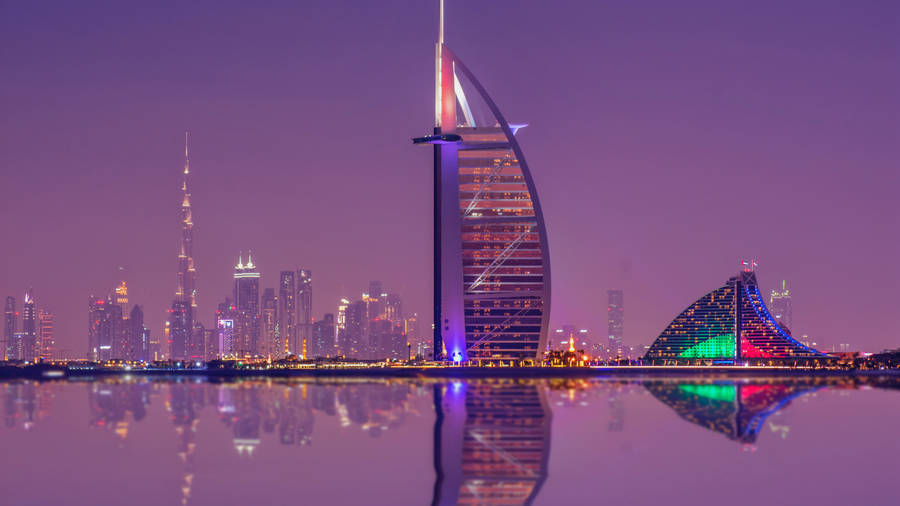 Burj Al Arab Purple Wallpaper