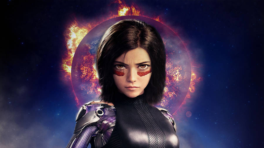 Burning Alita Battle Wallpaper