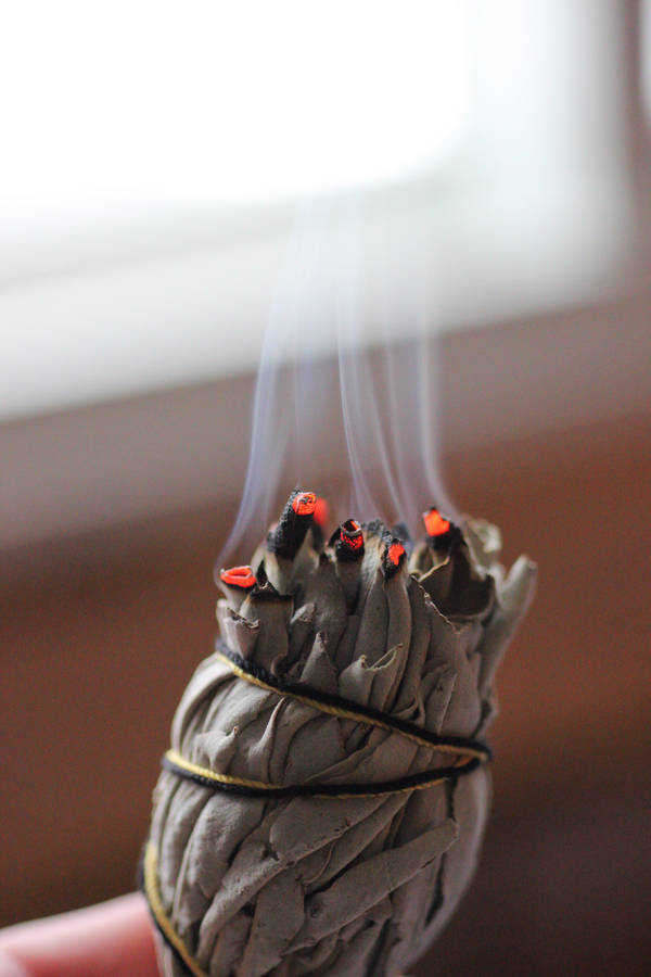 Burning Sage Spiritual Healing Wallpaper