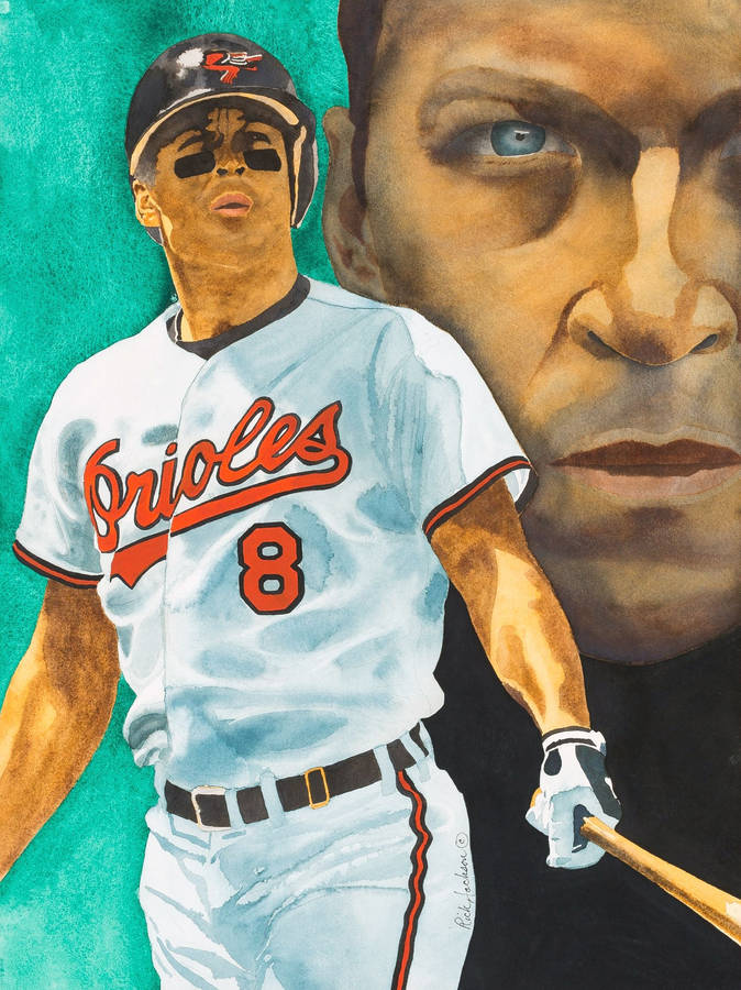 Cal Ripken Jr Realistic Painting Wallpaper
