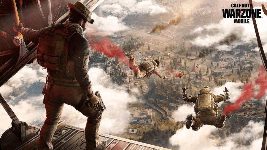 Call Of Duty Warzone 4k Sky Jumping Wallpaper