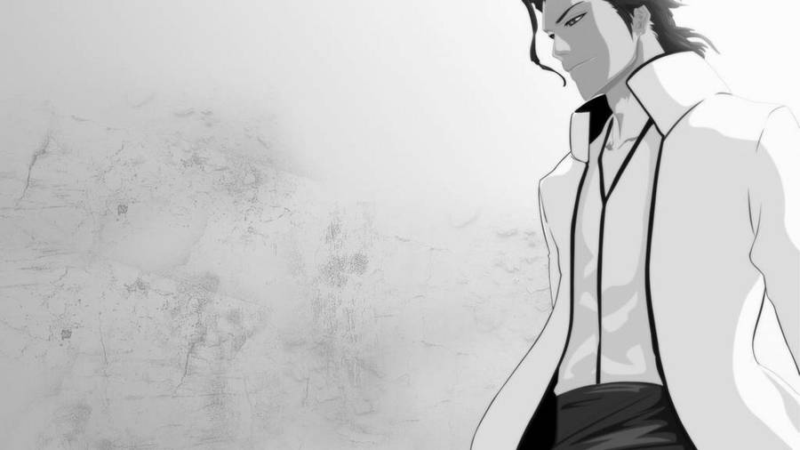 Calm Aizen Black And White Wallpaper