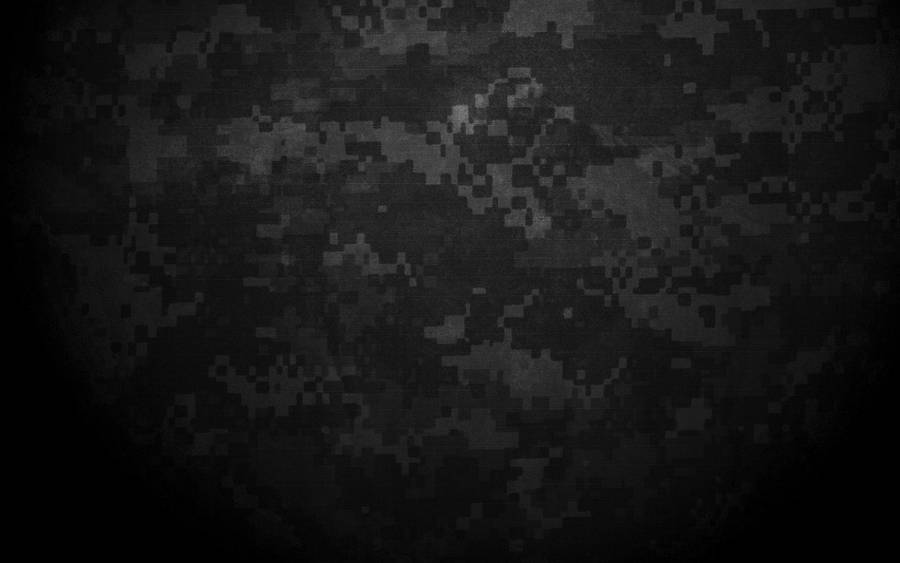 Camo Black Pixelated Wallpaper