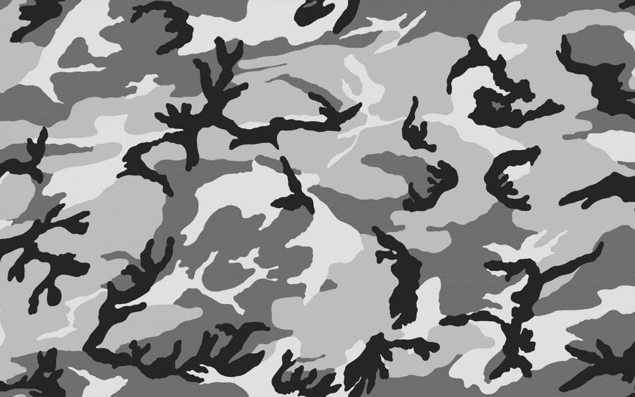 Camo Gray And Black Wallpaper