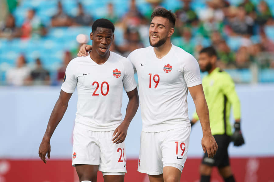 Canadian Soccer Players Celebration Wallpaper