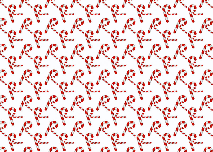 Candy Cane Cute Pattern Wallpaper