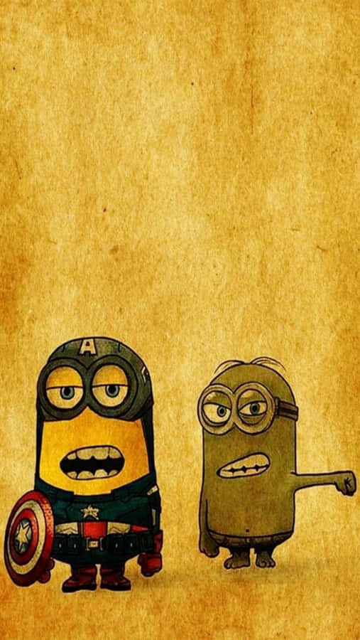 Captain America And Hulk Despicable Me Minion Iphone Wallpaper