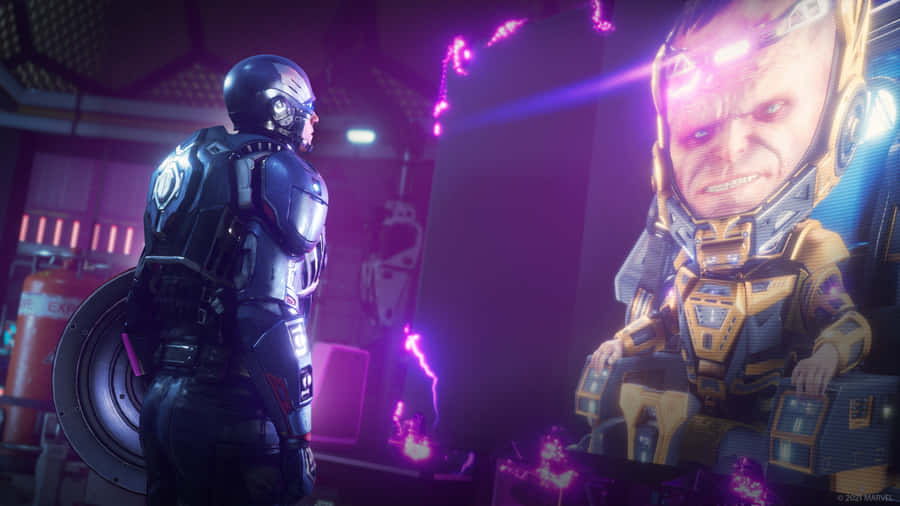 Captain America In Old-school Style Wallpaper