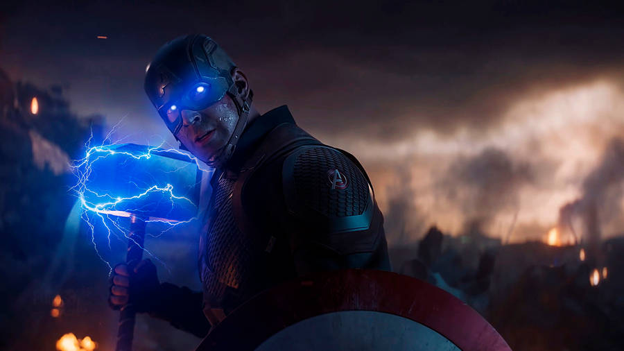 Captain America Mjolnir Avenger 3d Wallpaper