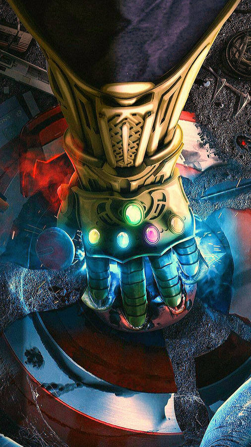 Captain America Shield Iphone Infinity Gauntlet Broken Wallpaper