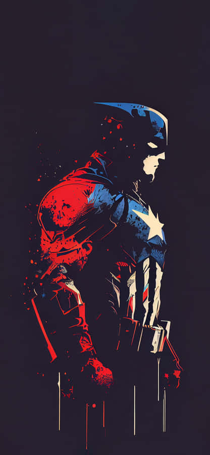 Captain America Silhouette Artwork Wallpaper