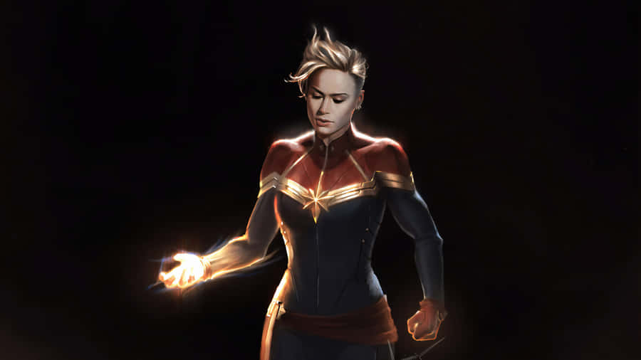 Captain Marvel Packs A Punch Wallpaper