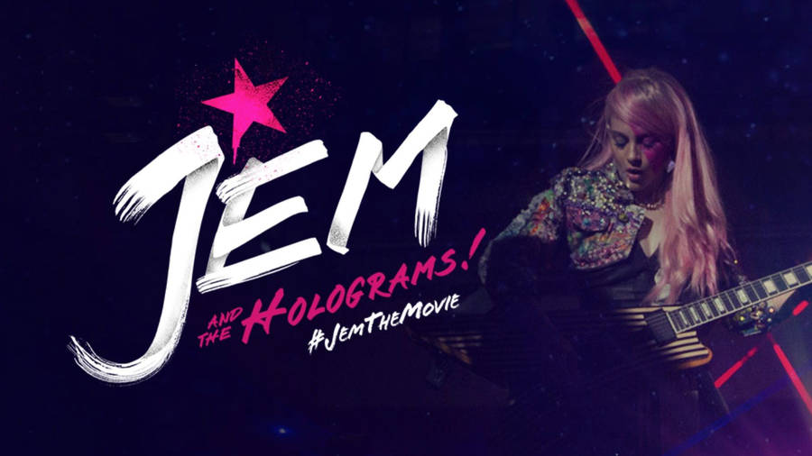 Caption: Aubrey Peeples Portraying The Iconic Character Jem Wallpaper