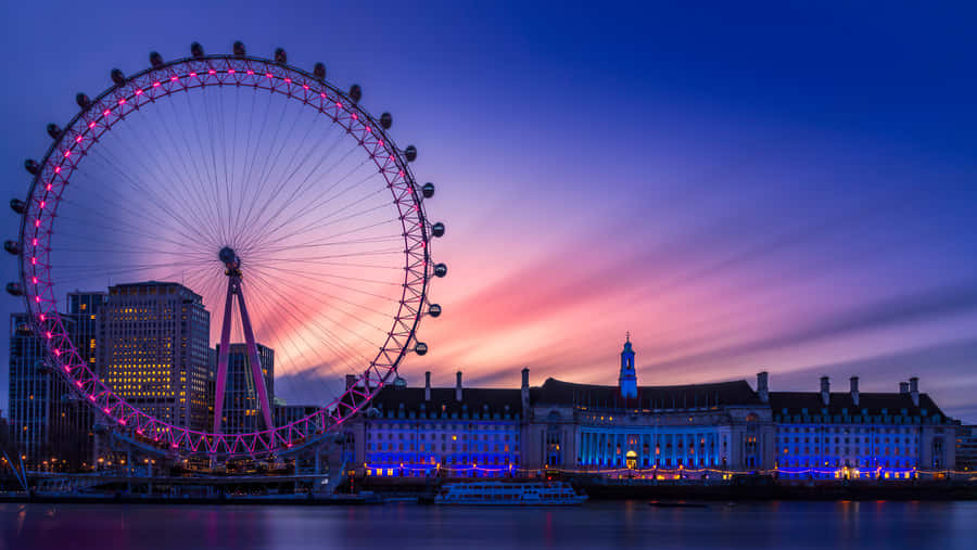 Caption: Breathtaking View Of The Iconic London Eye Wallpaper