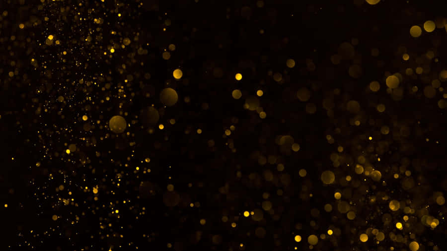 Caption: Elegance Resonated - Black And Gold Glitter Wallpaper Wallpaper