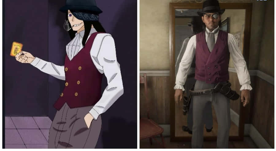 Caption: Fire Force Joker - Emanation Of Power And Mystery Wallpaper