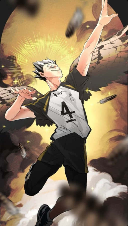Caption: Ktar Bokuto In Action Wallpaper
