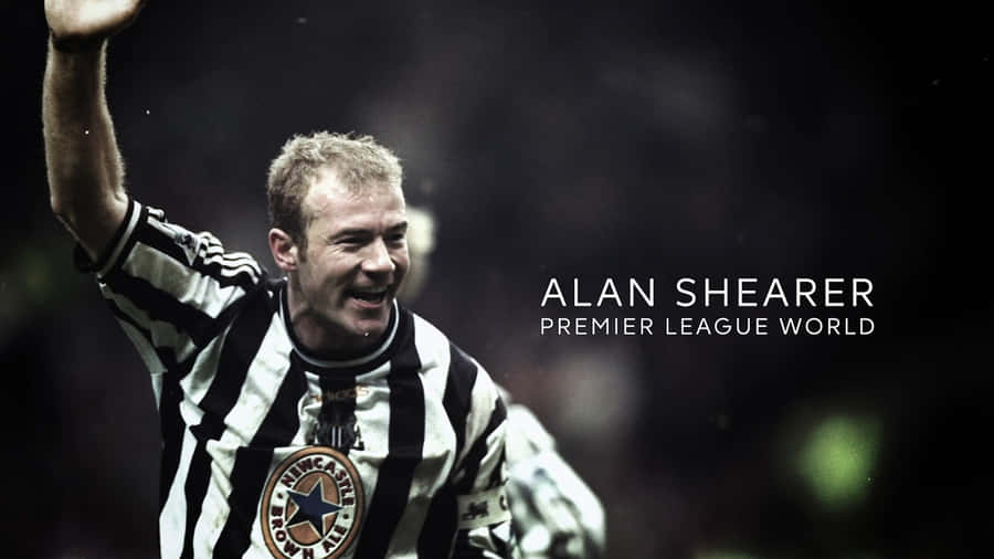 Caption: Legendary Football Star, Alan Shearer In His Premier League Glory Days. Wallpaper