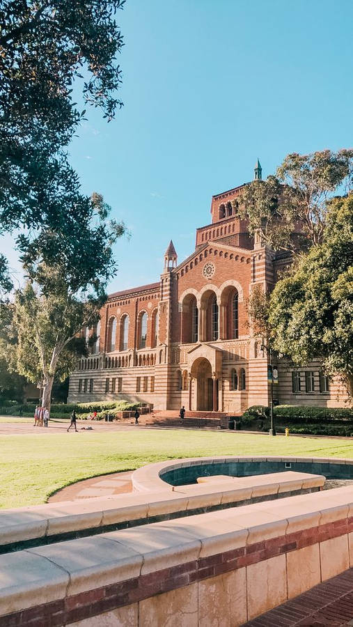 Caption: Majestic View Of Ucla Powell Library Wallpaper