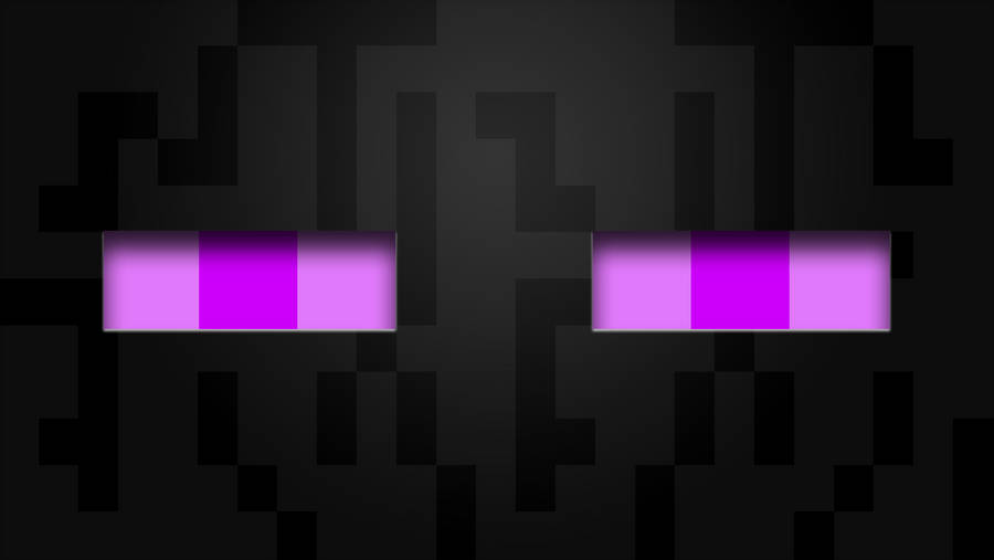 Caption: Mysterious Enderman Lurking Under The Moonlight In Minecraft. Wallpaper