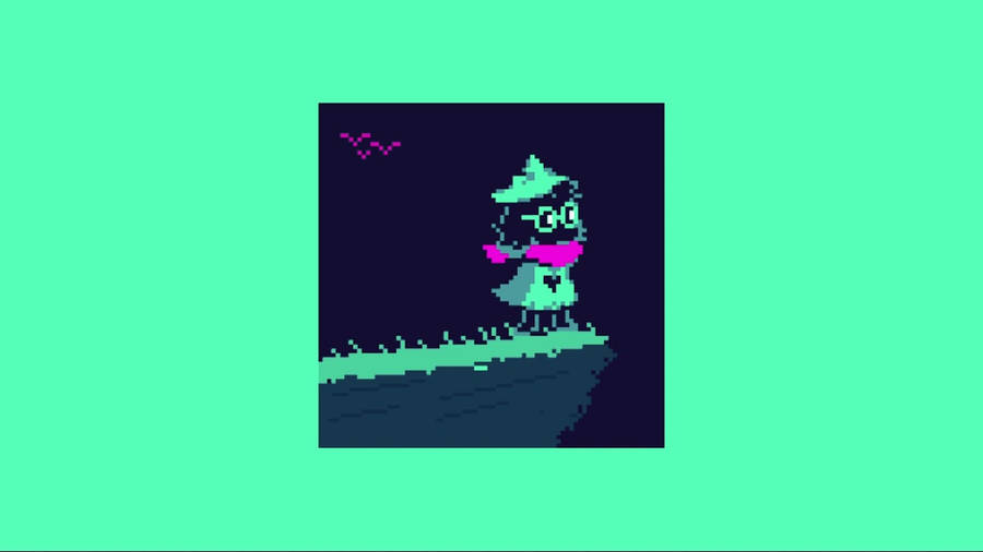 Caption: Pixel Representation Of Ralsei From Deltarune Wallpaper