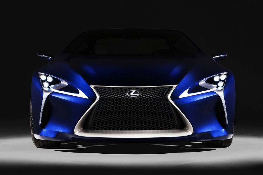 Caption: Sleek Blue Lexus Lf-lc Concept Car Wallpaper