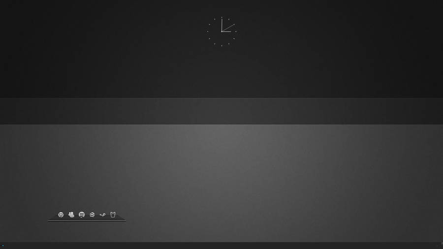 Caption: Stylish Black Clock Icon Wallpaper