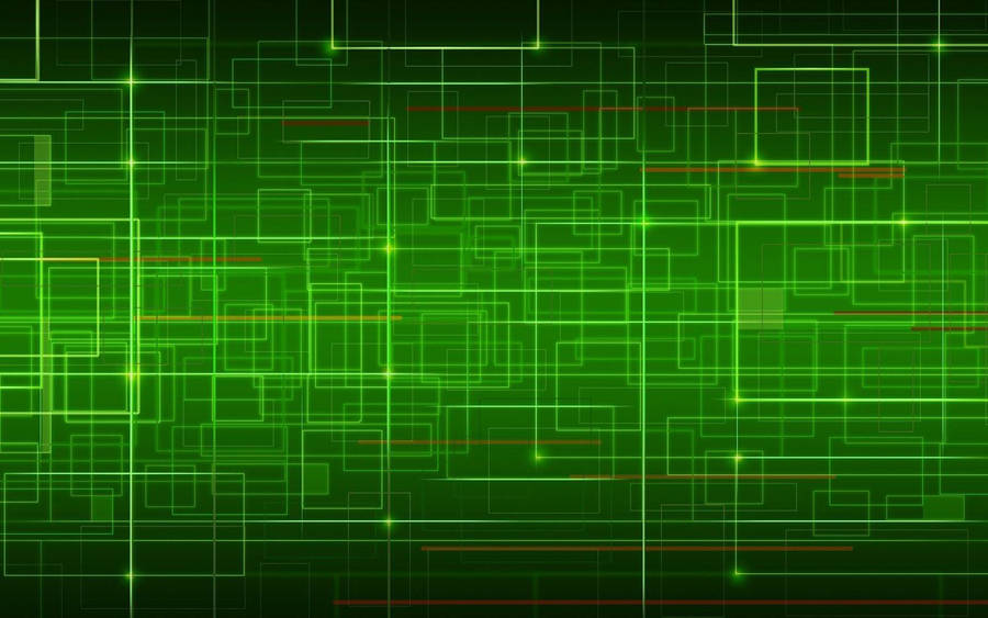Caption: Vibrant Green Tech Aura Wallpaper