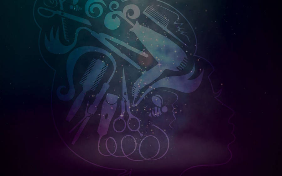 Captivating Hair Salon Illustration Wallpaper