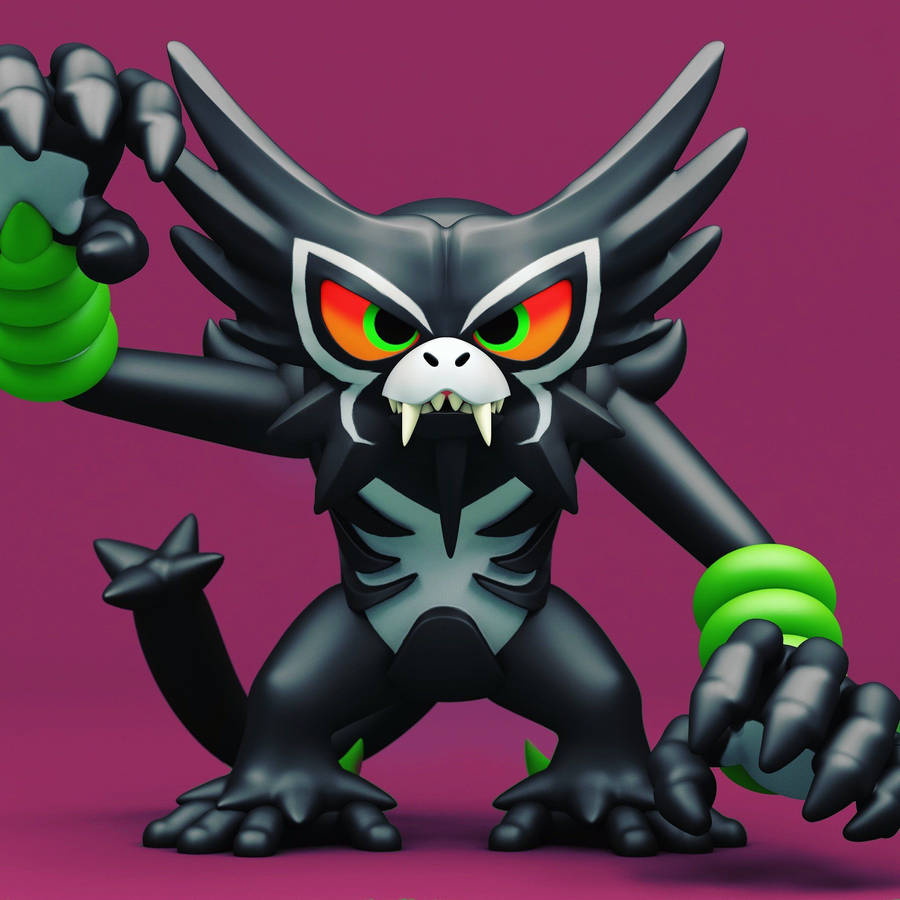 Captivating Image Of Zarude With A Striking Magenta-purple Background Wallpaper