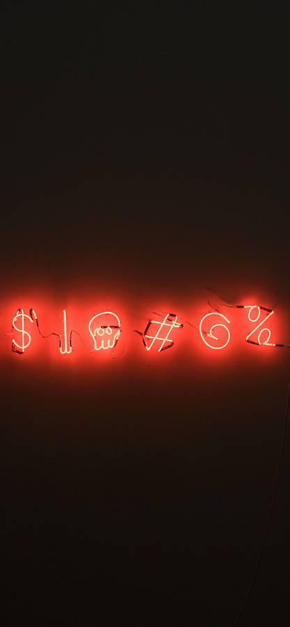 Captivating Red Aesthetic Neon Landscape Wallpaper