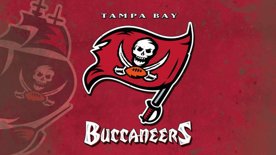 Captivating Red Artwork Of Tampa Bay Buccaneers Flag Wallpaper