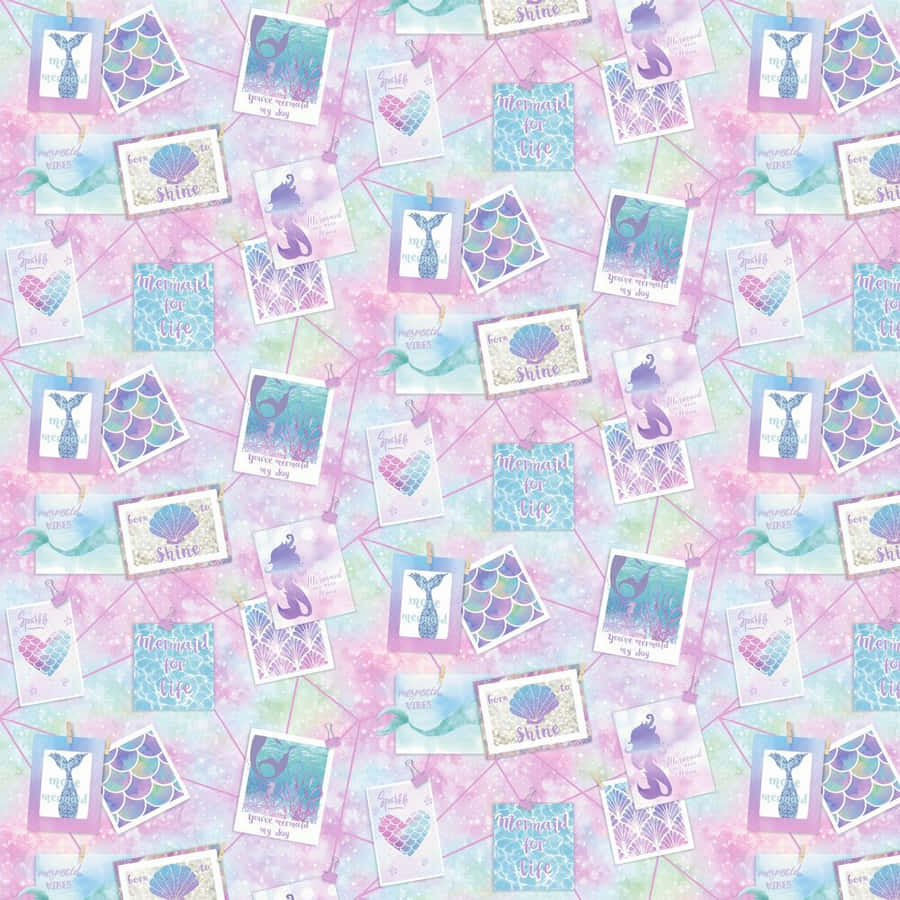 Captivating Shimmer: Mermaid Glitter Magic Wallpaper