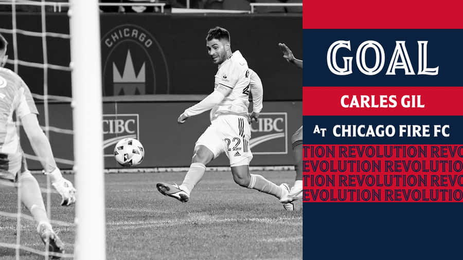 Carles Gil In Action Against Chicago Fire Fc Wallpaper