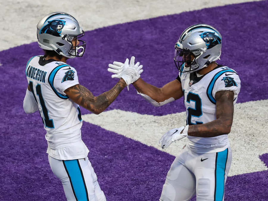 Carolina Panthers Athletes Dj Moore And Robby Anderson Wallpaper