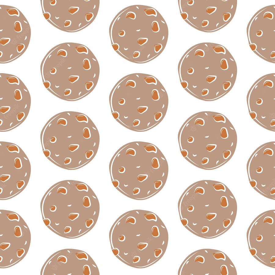 Cartoon Cookie With Almond Nuts Wallpaper