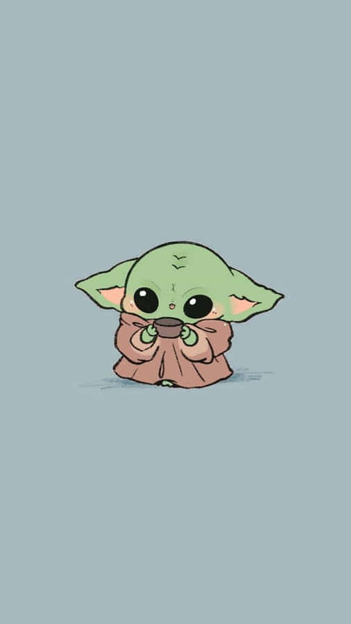 Cartoon Yoda, The Wisest Of Them All Wallpaper