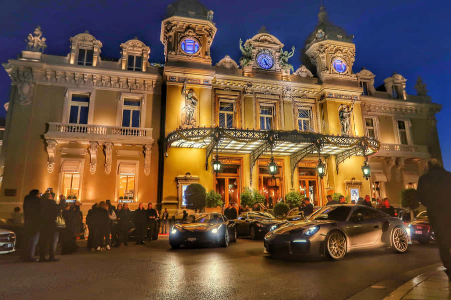 Casino De Monte Carlo Centerpiece In Monaco Wallpaper