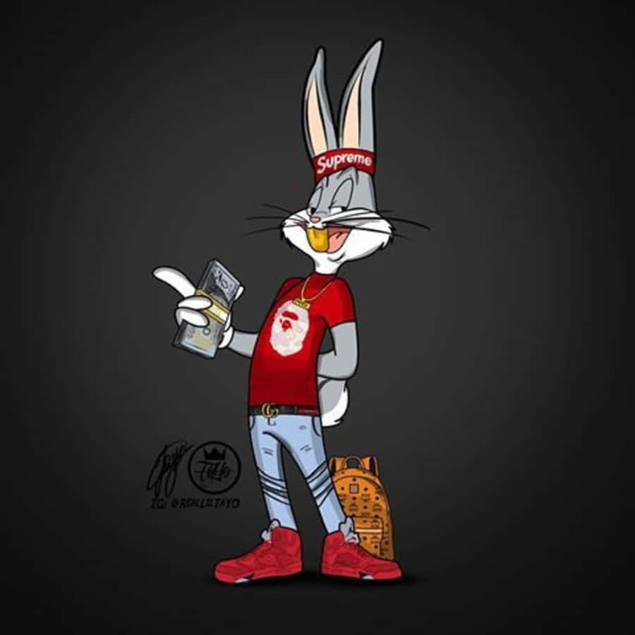 Catch A Bit Of Bugs Bunny Supreme With This Fun Wallpaper! Wallpaper
