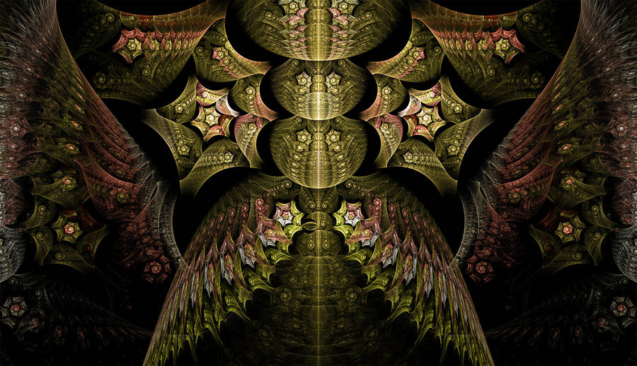 Caterpillar Inspired Fractal Design Wallpaper