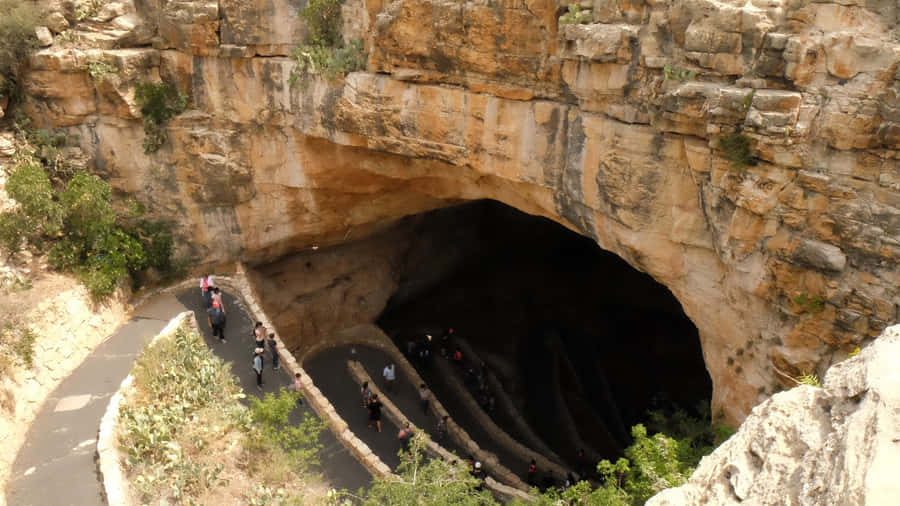 Cave Entryway Carlsbad Caverns National Park Wallpaper