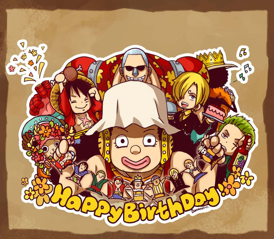 Celebrate A Special Anime Fan With A Happy Birthday Anime Themed Wallpaper Wallpaper